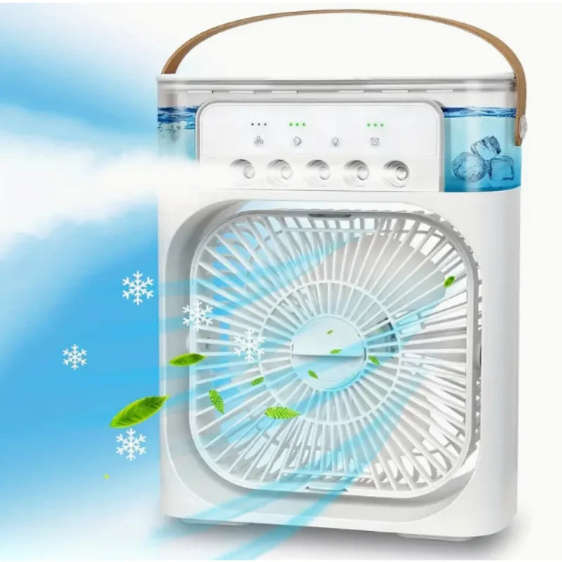 Nebulization Fan Humidifier and Air-conditioning System with 3 Speeds Portable Compact Design Ideal for Dry Days