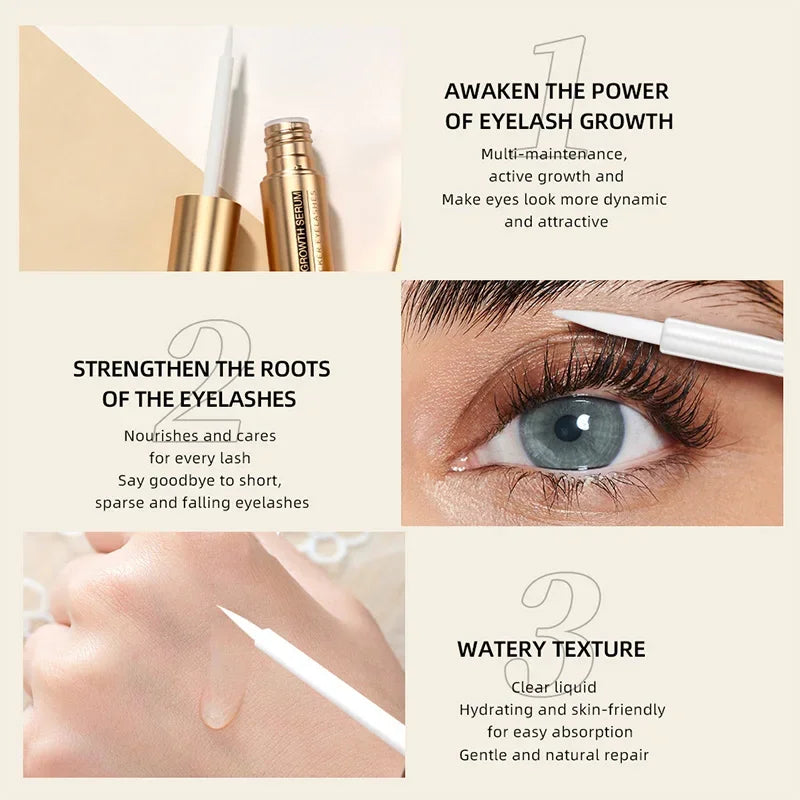 3.5g Fast Eyelash Growth Liquid New Eye Black Thickens Eyelashes Strengthen Natural Eyelashes Extend Eyebrow Growth Essence 2023