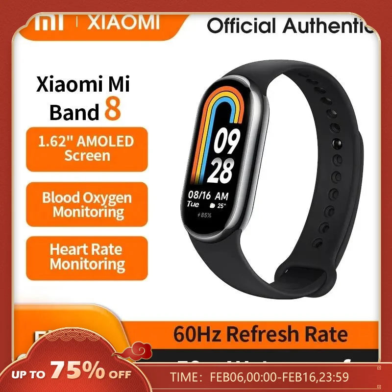 Xiaomi Mi Band 8 Smart Bracelet Chinese Version Blood Oxygen Fitness Traker Heart Rate Monitor Waterproof Long Battery Life